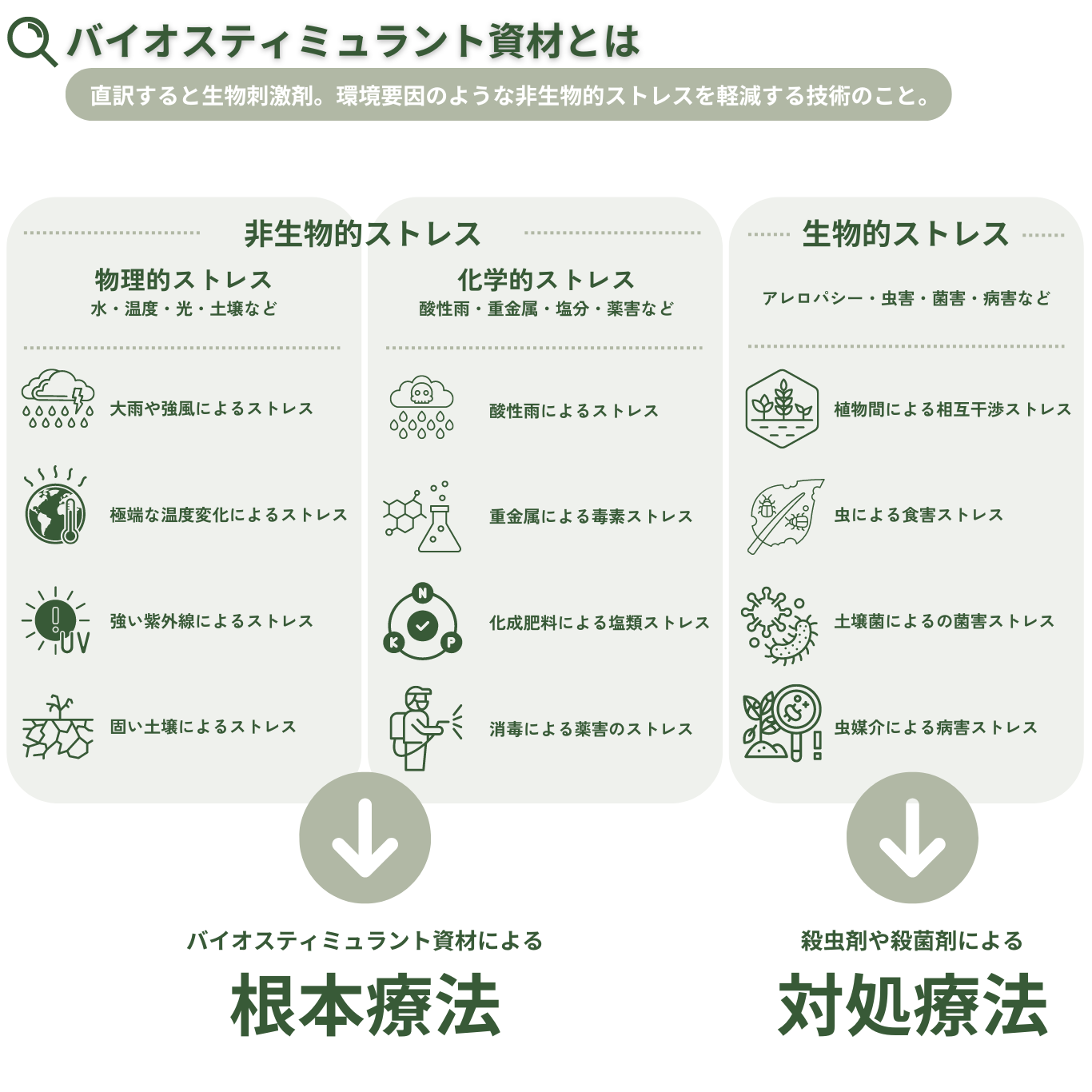 バイオスティミュラント資材の説明